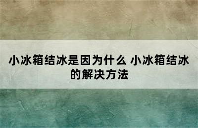 小冰箱结冰是因为什么 小冰箱结冰的解决方法